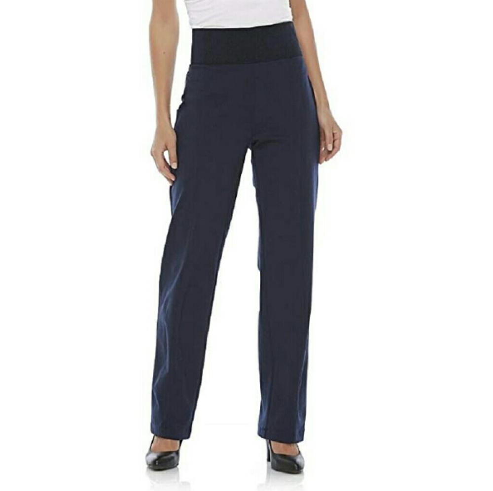 Slimming Stretch Straight Leg Pants Sz M